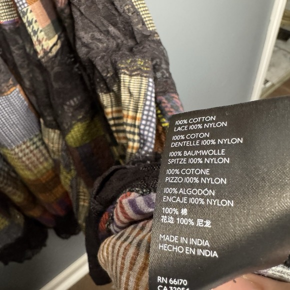 URBAN OUTFITTERS Women's Size XS Hobo Chic Patchwork Ruffle Maxi Dress - Picture 5 of 8